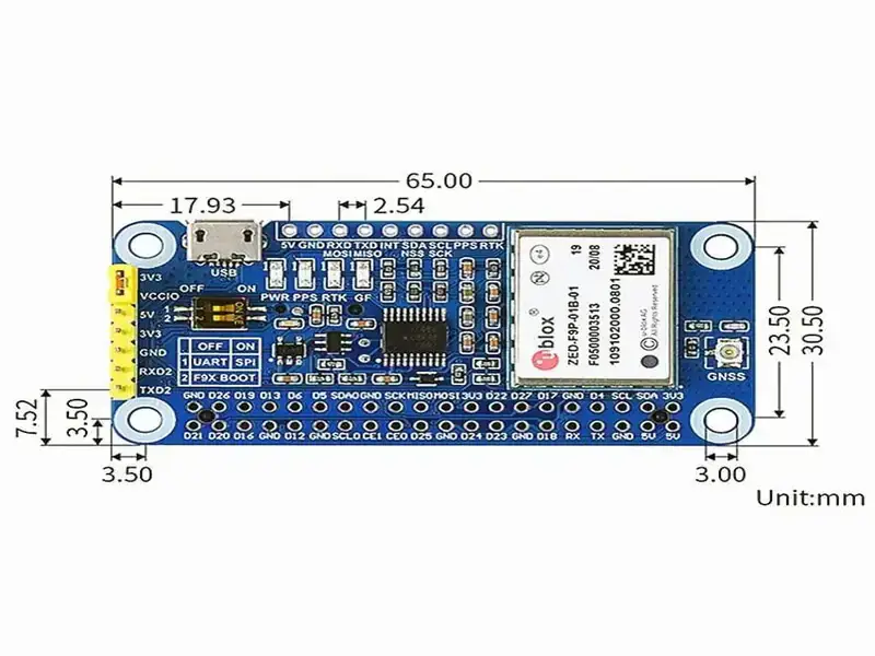 Raspberry Pi ZED-F9P Receiver