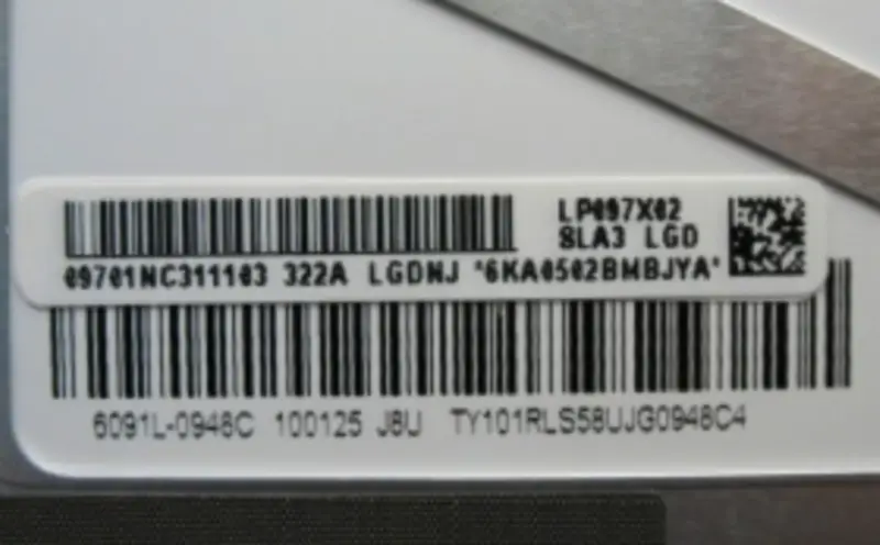 LG Display LP097X02-SLA3 LCD-paneel
