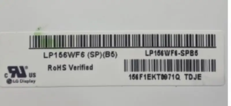 Remplacement du panneau LCD LP156WF6-SPB5 LG Display