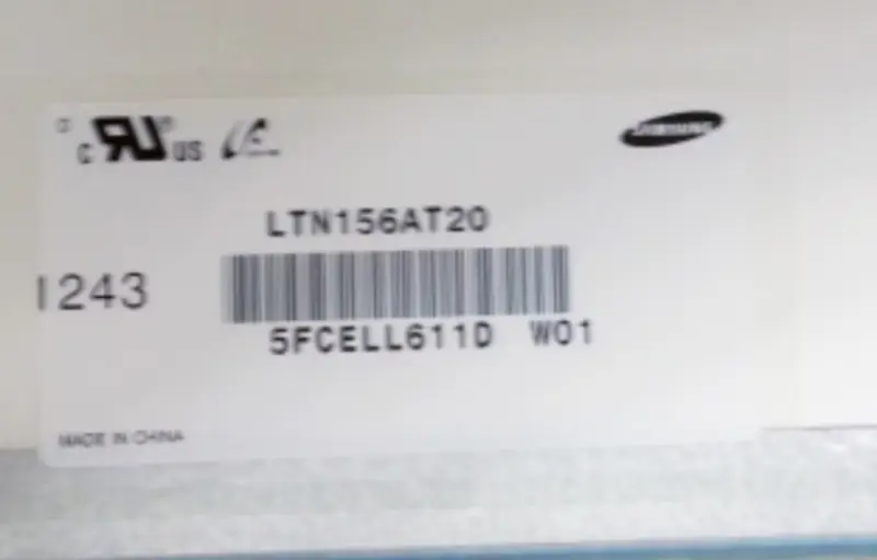 LTN156AT20-W01 Samsung LCD panel replacement for Laptop