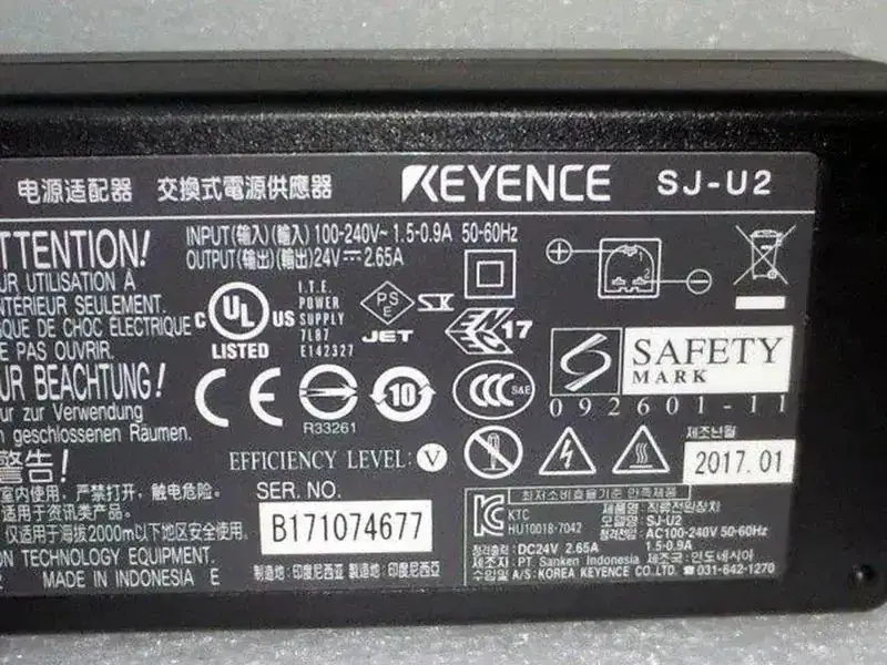 Keyence SJ-U2 AC Adapter