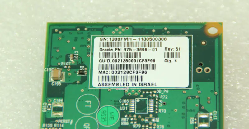 SUN 375-3696-01 X4242A 40GB 4xQDR Infiniband HCA Card carte mère