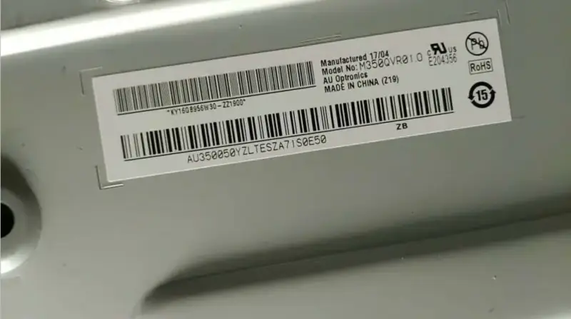 Remplacement du panneau LCD M350QVR01.0 AUO pour écran tactile