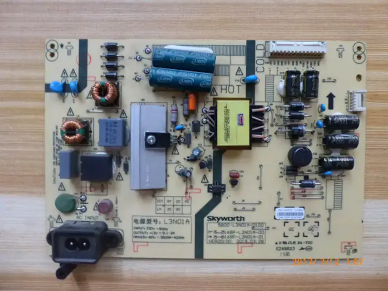 Skyworth 40E6000 43G6 L3N01A Power Supply Board 168P 5800-L3N01B-0000 0010