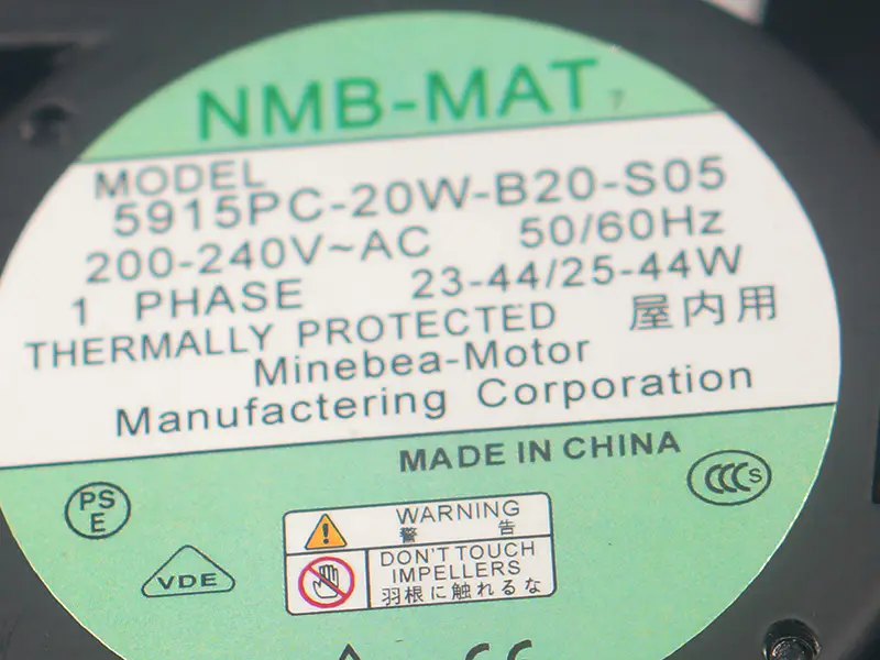 New NMB 5915PC-20W-B20-S11 / S05 / S12 metal fan cooling fan