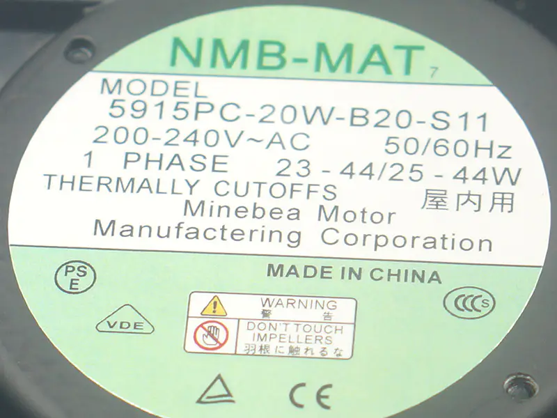 New NMB 5915PC-20W-B20-S11 / S05 / S12 metal fan cooling fan