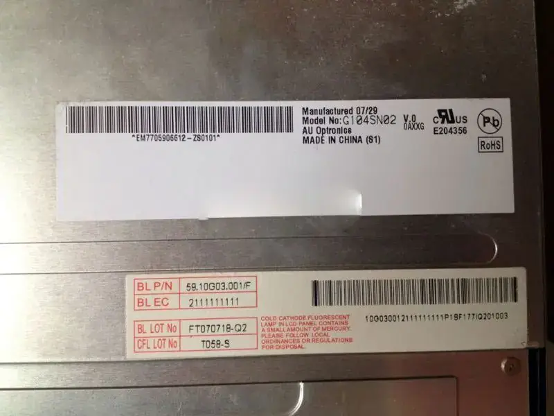 Remplacement du panneau LCD G104SN02 V0 AUO pour applications industrielles
