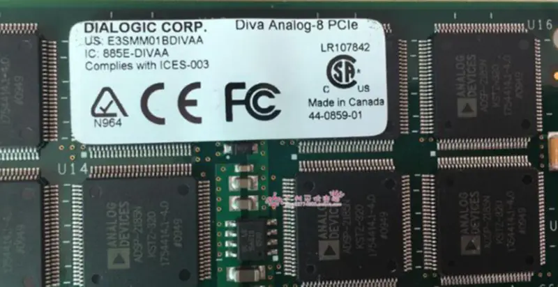 Przemysłowa płyta główna Dialogic Corp Voice Card 885E-DIVAA Diva Analog-8 PCIE