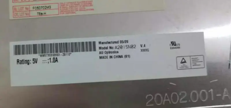 A201SN02 V4 AUO LCD panel replacement for TV Sets