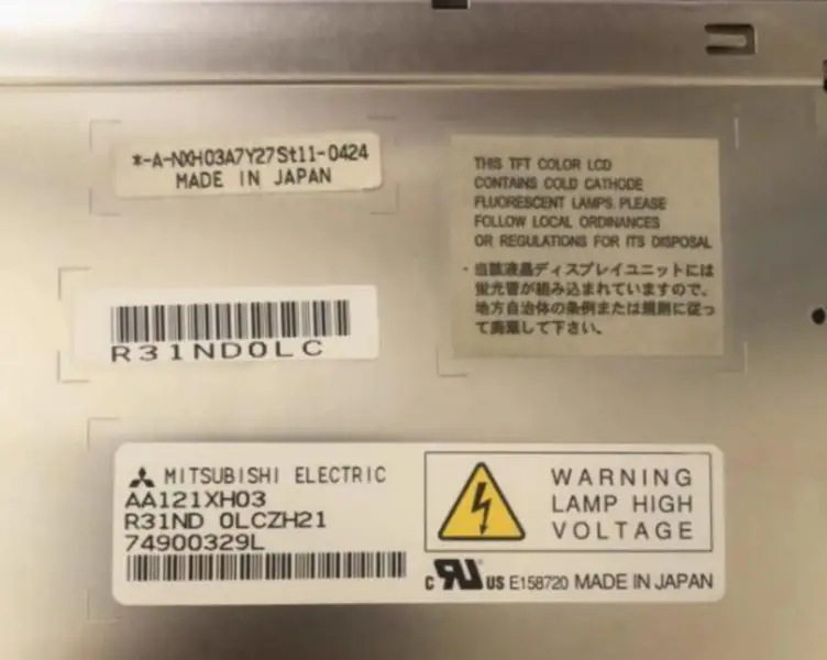Remplacement du panneau LCD AA121XH03 Mitsubishi pour application industrielle