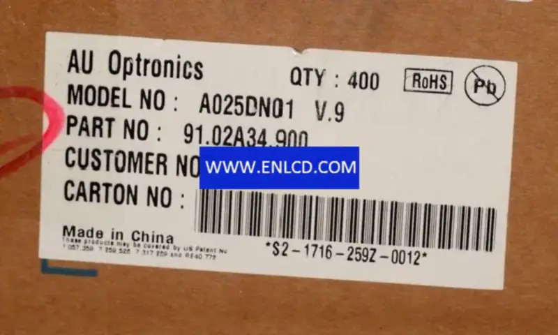 A025DN01 V9 AUO LCD panel replacement