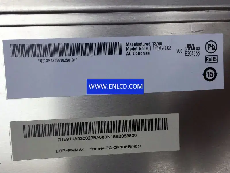 Remplacement du panneau LCD A116XW02 V0 AUO