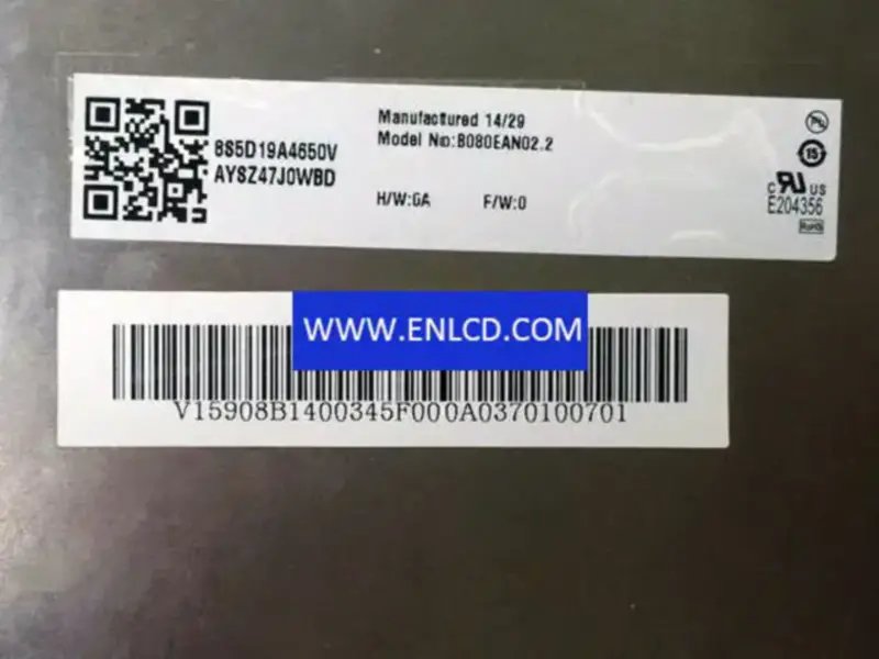 B080EAN02.2 AUO LCD panel replacement