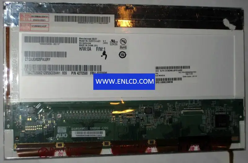 Remplacement du panneau LCD B089AW01 V1 AUO pour PC Netbook