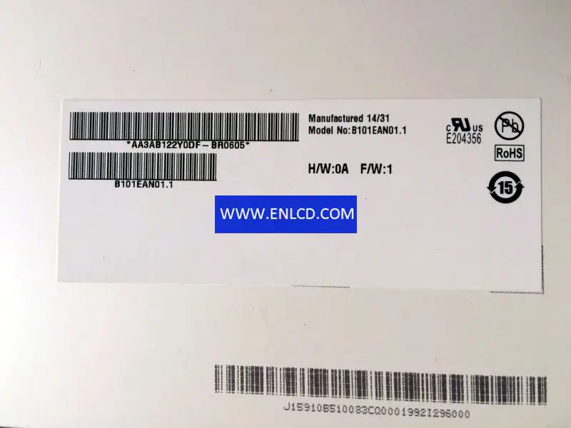 Remplacement du panneau LCD B101EAN01.1 AUO