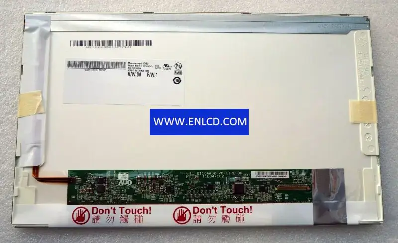 Remplacement du panneau LCD B116AW02 V0 AUO pour PC Netbook