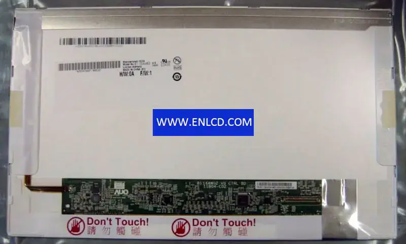 Remplacement du panneau LCD B116AW02 V0 AUO pour PC Netbook