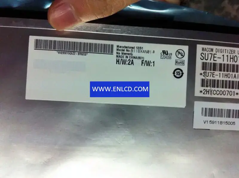B116XAN01.0 AUO LCD panel replacement