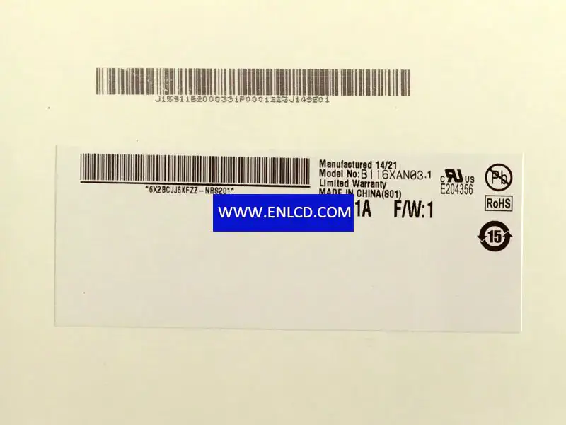 B116XAN03.1 HW1A AUO Zamiennik panelu LCD do tabletu i tabletu
