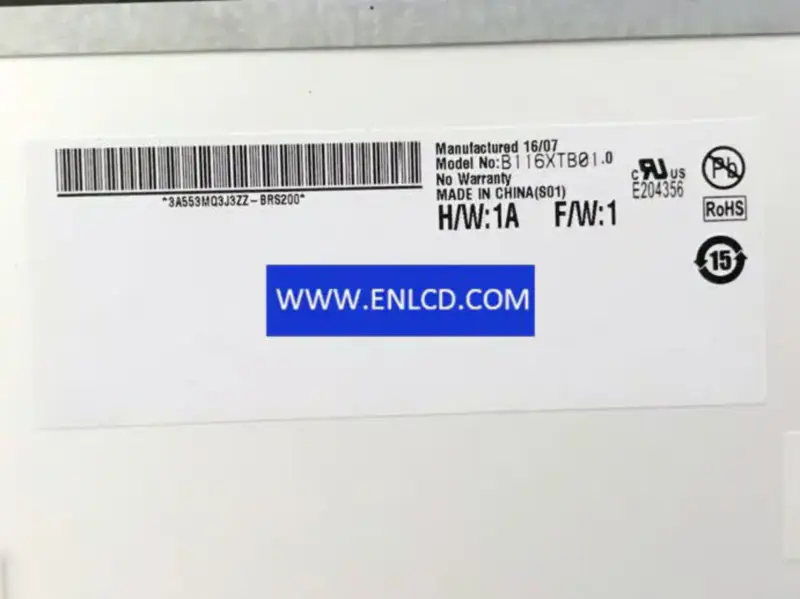 Remplacement du panneau LCD B116XTB01.0 AUO