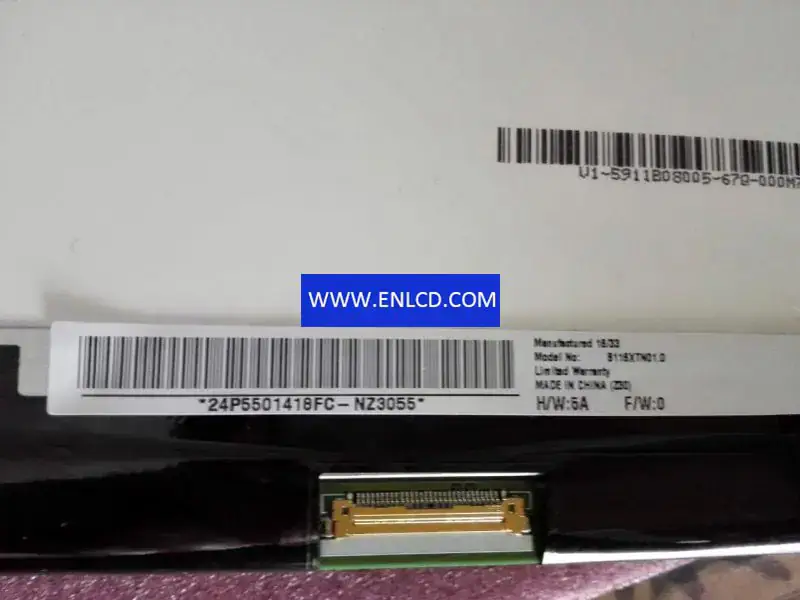 B116XTN01.0 HW5A AUO LCD panel replacement