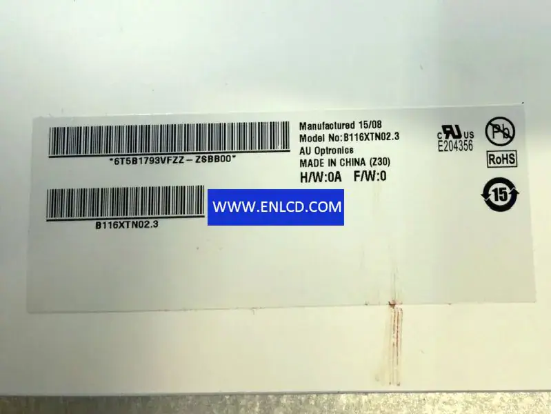 B116XTN02.3 HW2D AUO LCD panel replacement for Touchscreen