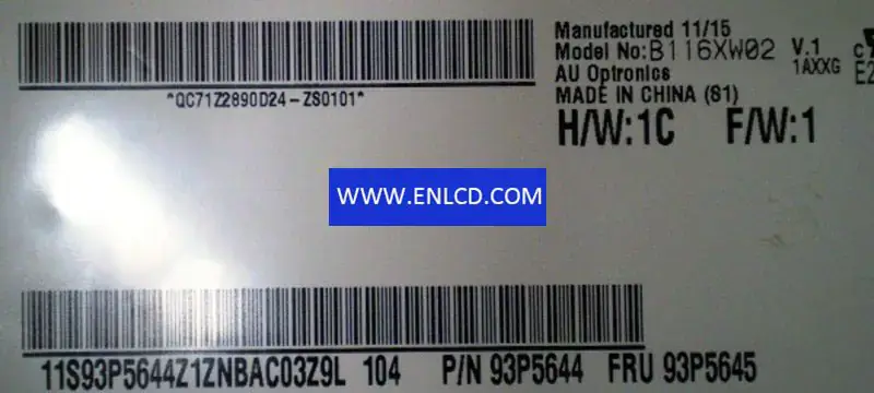 Remplacement du panneau LCD B116XW02 V1 AUO