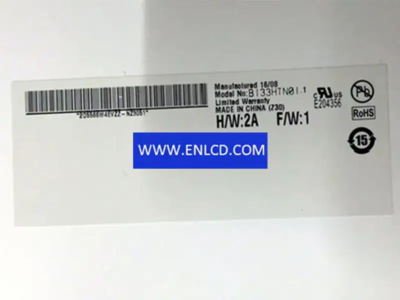 B133HTN01.1 Remplacement du panneau LCD AUO pour ordinateur portable