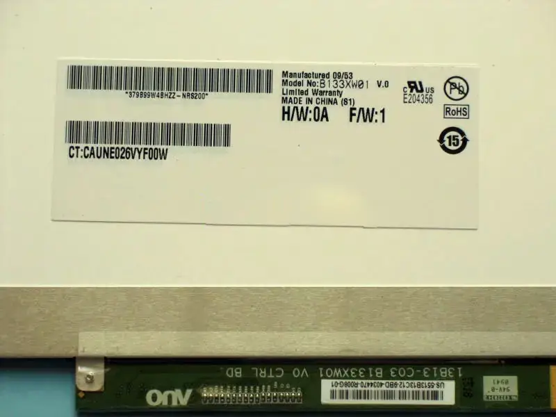 B133XW01 V0 AUO Zamiennik panelu LCD do panelu dotykowego