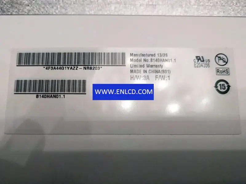 Remplacement du panneau LCD B140HAN01.1 AUO