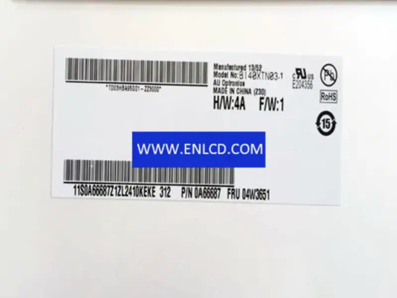 Remplacement du panneau LCD B140XTN03.1 AUO