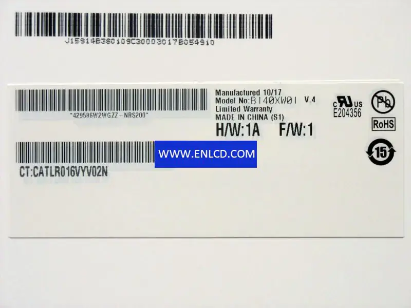 Remplacement du panneau LCD B140XW01 V4 AUO