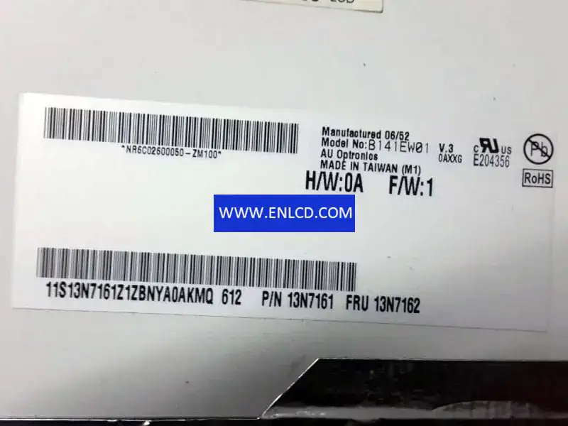 B141EW01 V3 AUO LCD panel replacement for Touch Panel