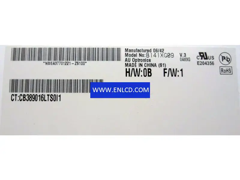 B141XG09 V3 AUO LCD panel replacement for Laptop