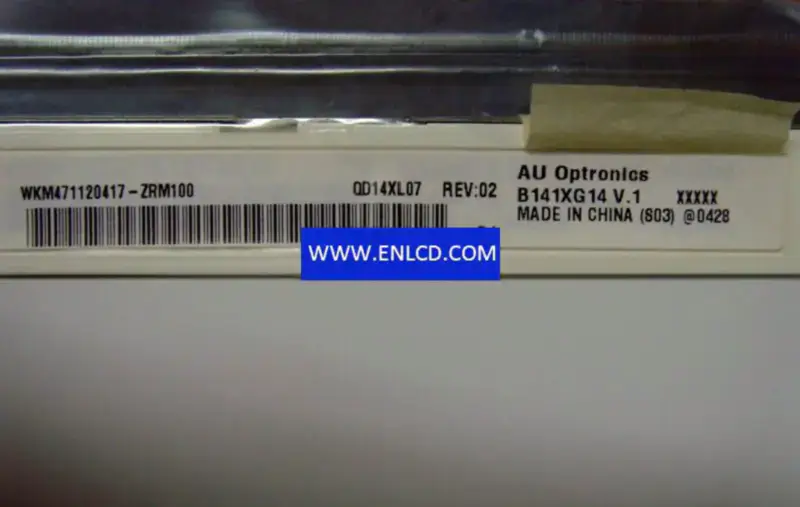 Remplacement du panneau LCD B141XG14 V1 AUO pour ordinateur portable