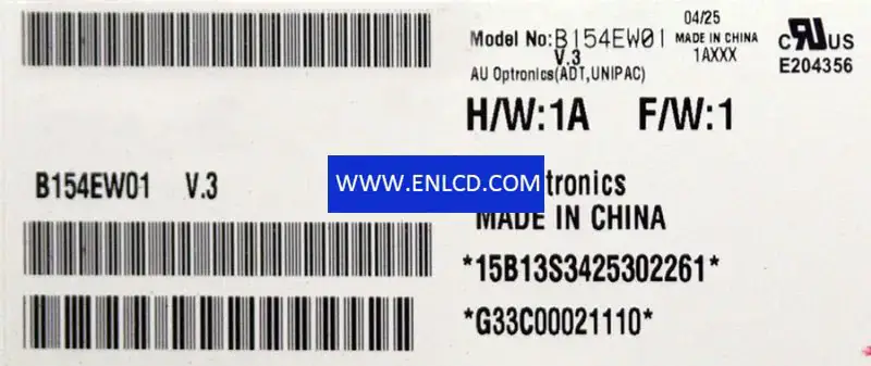B154EW01 V3 AUO LCD panel replacement