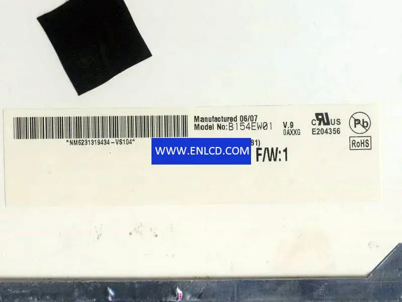 Remplacement du panneau LCD B154EW01 V9 AUO