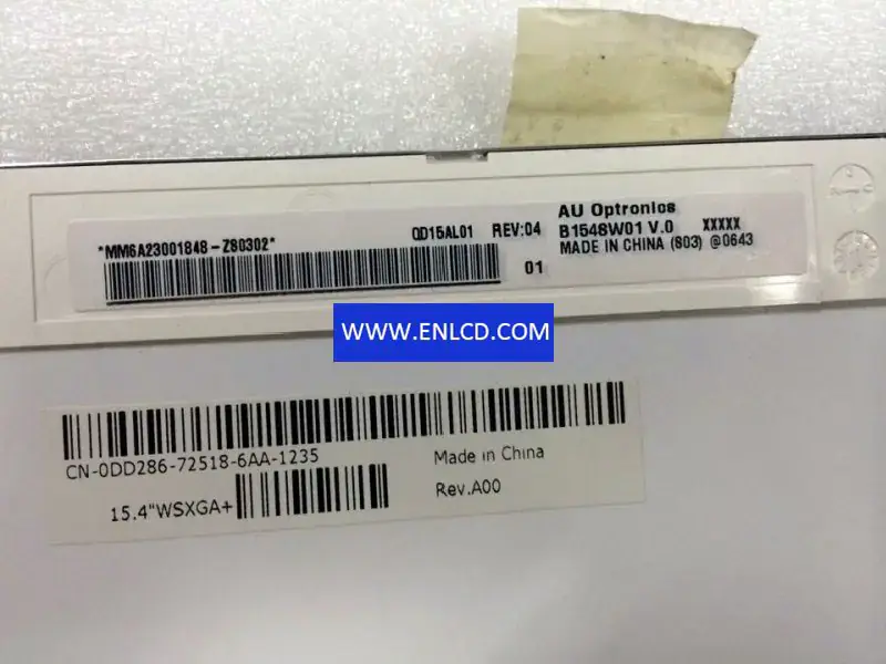 B154SW01 V0 AUO Pannello LCD sostitutivo per LVDS (2 canali, 6 bit)