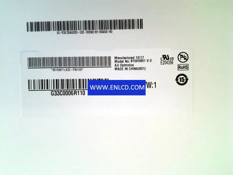 B156HB01 V0 AUO LCD panel replacement for Laptop