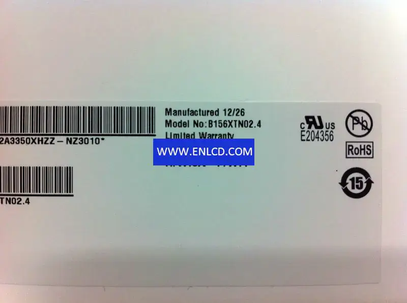 B156XTN02.4 AUO LCD panel replacement for Laptop