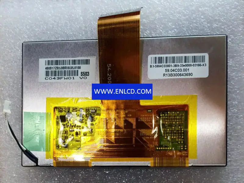 Remplacement du panneau LCD C043FW01 V0 AUO