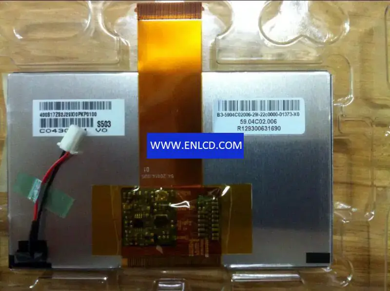 Remplacement du panneau LCD C043GW01 V0 AUO pour affichage automobile
