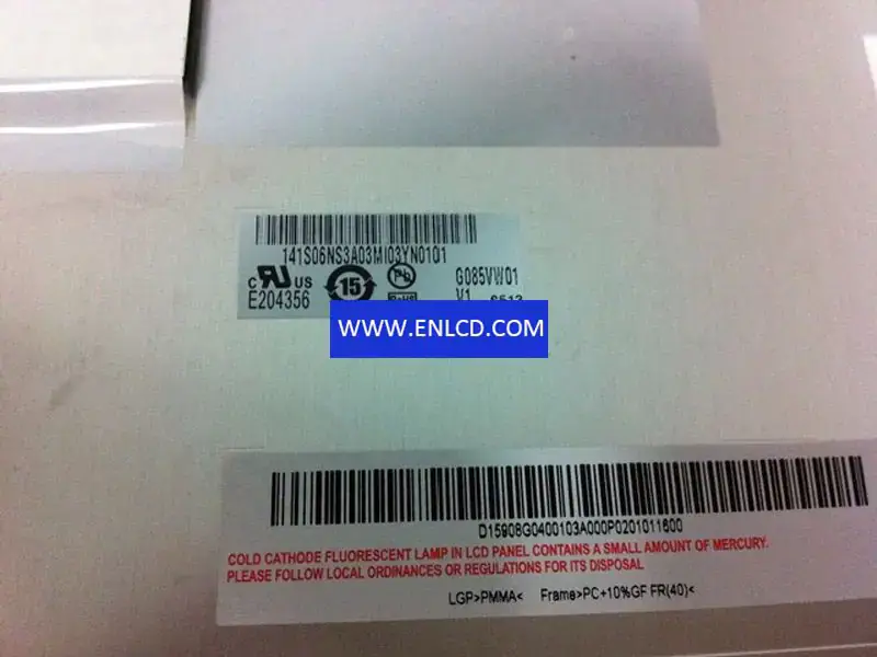Reemplazo del panel LCD G085VW01 V1 AUO para aplicaciones industriales