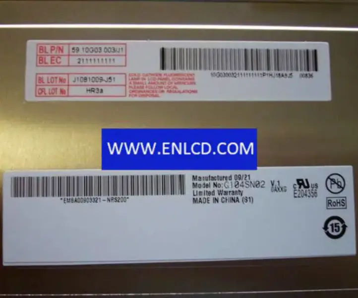 G104SN02 V1 AUO LCD panel replacement for Industrial Application