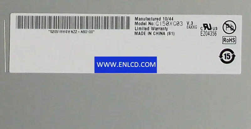 Reemplazo del panel LCD G150XG03 V3 AUO para aplicaciones industriales