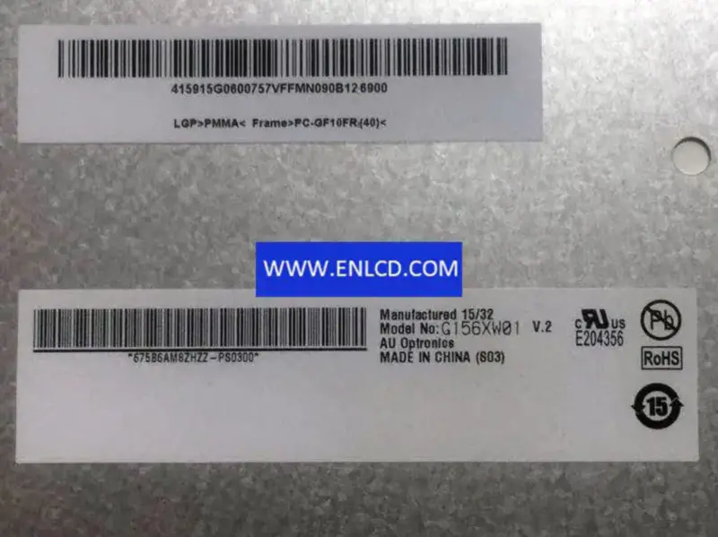 Remplacement du panneau LCD G156XW01 V2 AUO pour applications industrielles