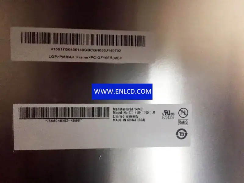 G170ETN01.0 Zamiennik panelu LCD AUO do zastosowań przemysłowych