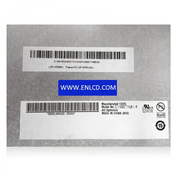 Remplacement du panneau LCD G190ETN01.0 AUO pour applications industrielles