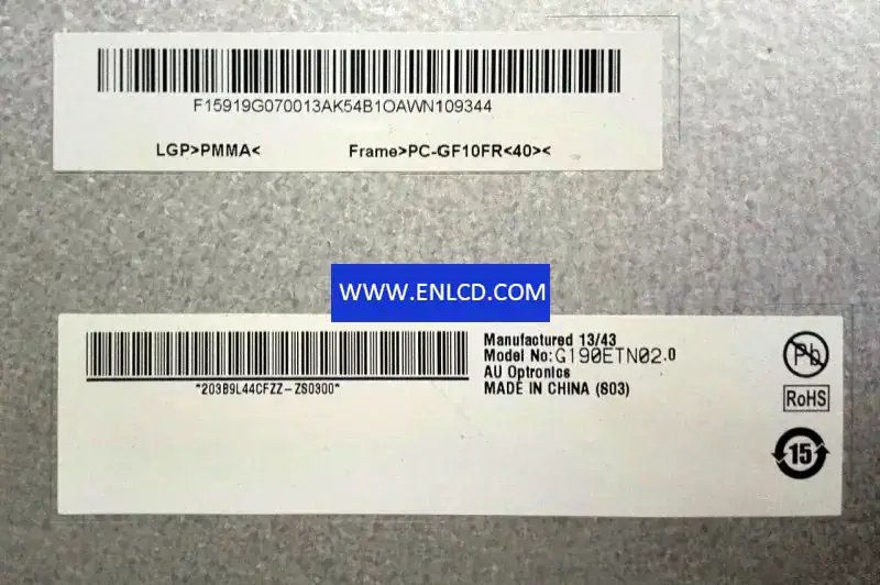 G190ETN02.0 Замена ЖК-панели AUO