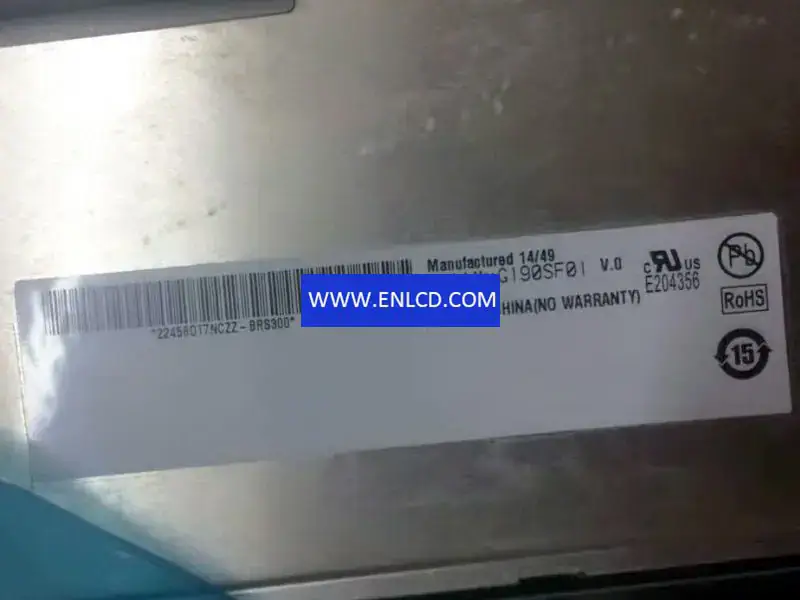 Remplacement du panneau LCD G190SF01 V0 AUO